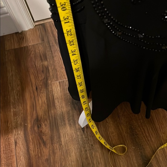 Black Sequin Embellished Sheath Midi Dress - Picture 4 of 9